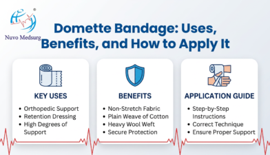 Domette bandage roll made of cotton and wool for orthopedic support
