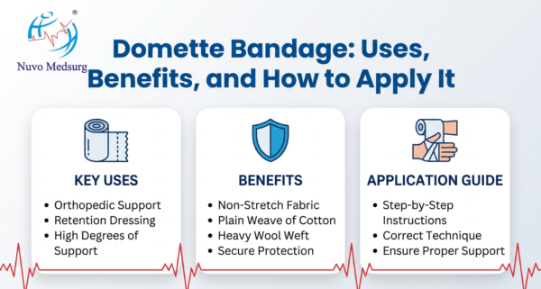 Domette bandage roll made of cotton and wool for orthopedic support