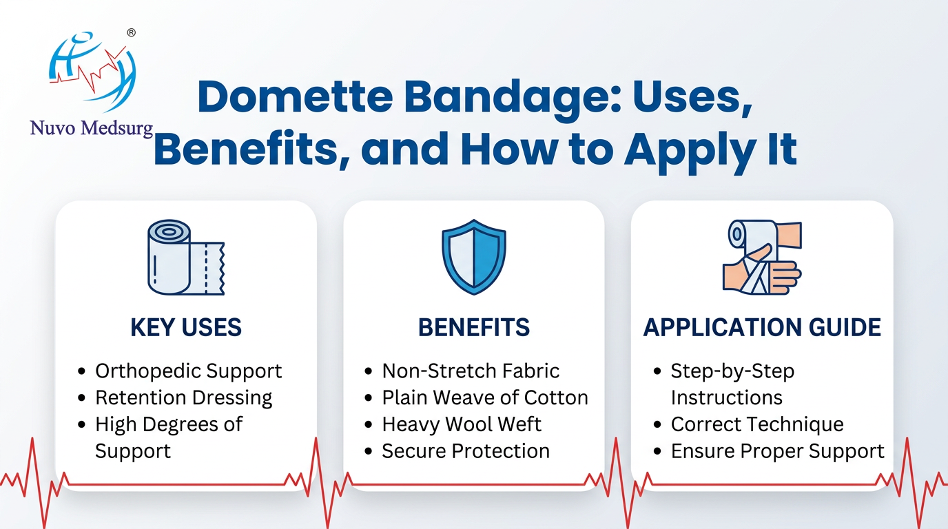 Domette bandage roll made of cotton and wool for orthopedic support