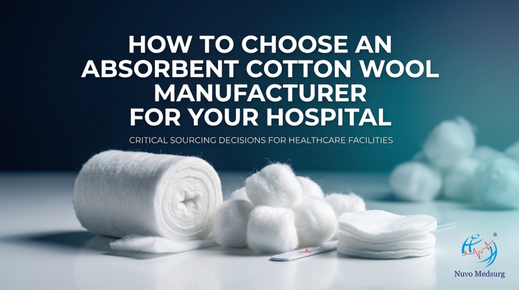 Premium editorial photograph for the Nuvo Medsurg article "How to Choose an Absorbent Cotton Wool Manufacturer for Your Hospital".