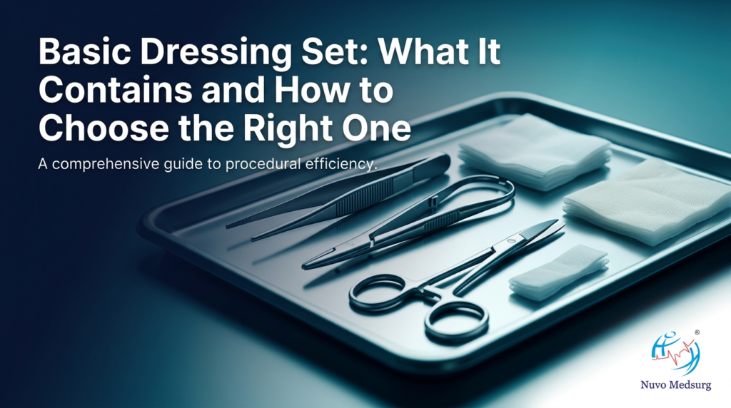 Premium editorial photograph for the Nuvo Medsurg article "Basic Dressing Set: What It Contains and How to Choose the Right One".