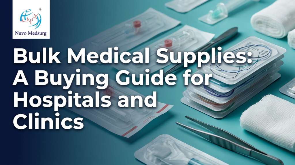 Premium editorial photograph for the Nuvo Medsurg article "Bulk Medical Supplies: A Buying Guide for Hospitals and Clinics".