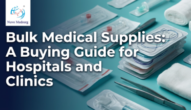 Premium editorial photograph for the Nuvo Medsurg article "Bulk Medical Supplies: A Buying Guide for Hospitals and Clinics".