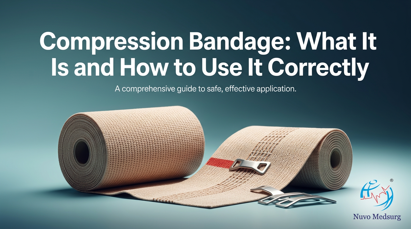 Premium editorial photograph for the Nuvo Medsurg article "Compression Bandage: What It Is and How to Use It Correctly".