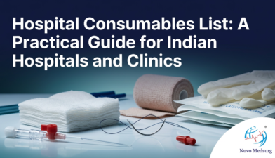 Premium editorial photograph for the Nuvo Medsurg article "Hospital Consumables List: A Practical Guide for Indian Hospitals and Clinics".