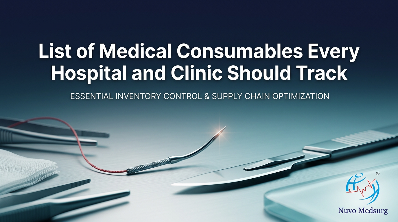 Premium editorial photograph for the Nuvo Medsurg article "List of Medical Consumables Every Hospital and Clinic Should Track".