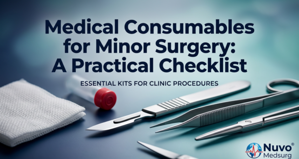 Premium editorial photograph for the Nuvo Medsurg article "Medical Consumables for Minor Surgery: A Practical Checklist".