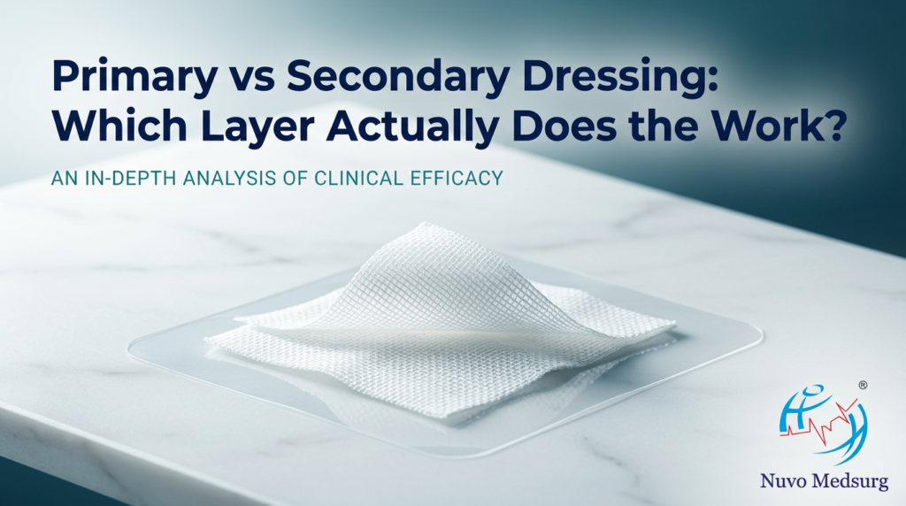 Premium editorial photograph for the Nuvo Medsurg article "Primary vs Secondary Dressing: Which Layer Actually Does the Work?".