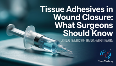 Premium editorial photograph for the Nuvo Medsurg article "Tissue Adhesives in Wound Closure: What Surgeons Should Know".