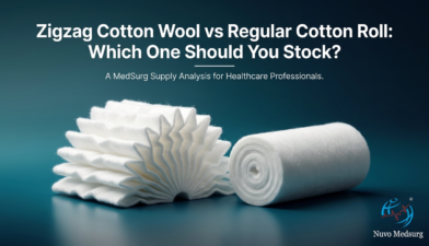 Premium editorial photograph for the Nuvo Medsurg article "Zigzag Cotton Wool vs Regular Cotton Roll: Which One Should You Stock?".